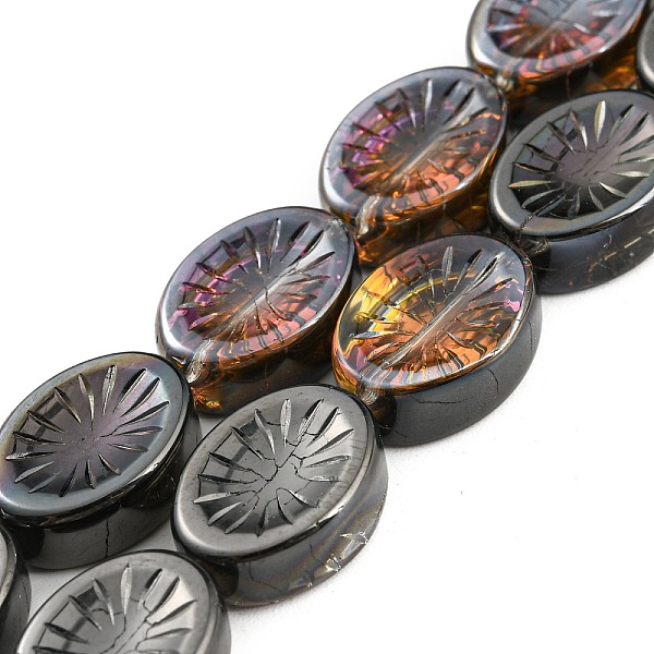 PandaHall Electroplate Glass Beads Strands, Half Plated, Oval with Flower, Black, 14x10.4x4.8mm, Hole: 1.2mm, about 45pcs/strand, 25.04 inch...
PandaHall Electroplate Glass Beads Strands, Half Plated, Oval with Flower, Black, 14x10.4x4.8mm, Hole: 1.2mm, about 45pcs/strand, 25.04 inch...