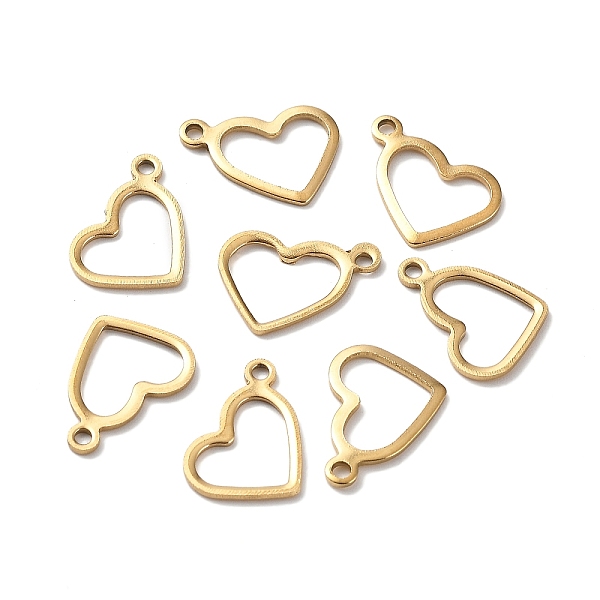 PandaHall Ion Plating(IP) 304 Stainless Steel Open Pendants,, Heart, Hollow, Golden, 10x14x0.8mm, Hole: 1.4mm 304 Stainless Steel Heart
PandaHall Ion Plating(IP) 304 Stainless Steel Open Pendants,, Heart, Hollow, Golden, 10x14x0.8mm, Hole: 1.4mm 304 Stainless Steel Heart