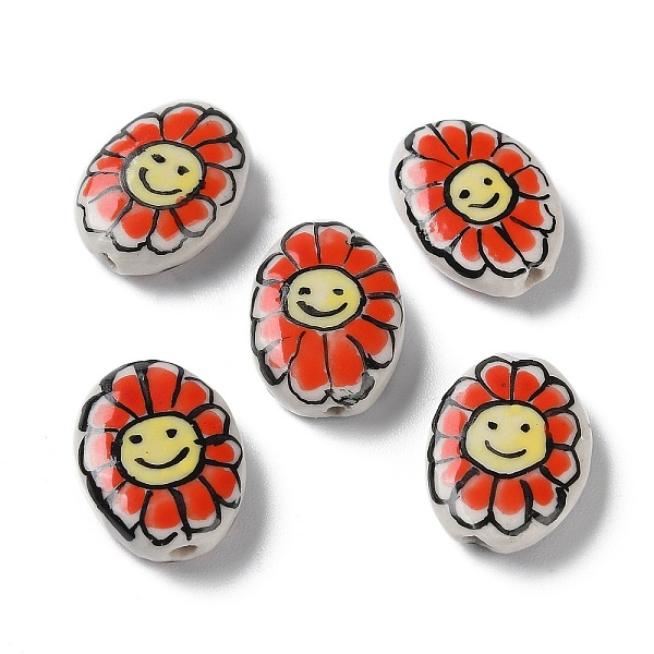 PandaHall Handmade Porcelain Beads, Famille Rose Porcelain, Oval with Flower, Red, 19x14~16x5~6mm, Hole: 1.2mm Porcelain Oval Red
PandaHall Handmade Porcelain Beads, Famille Rose Porcelain, Oval with Flower, Red, 19x14~16x5~6mm, Hole: 1.2mm Porcelain Oval Red