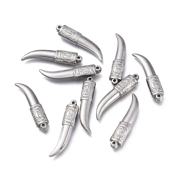 PandaHall 304 Stainless Steel Pendants, Scabbard/Tusk Shape, Stainless Steel Color, 31x7.5x4.3mm, Hole: 1.4mm 304 Stainless Steel Others
PandaHall 304 Stainless Steel Pendants, Scabbard/Tusk Shape, Stainless Steel Color, 31x7.5x4.3mm, Hole: 1.4mm 304 Stainless Steel Others