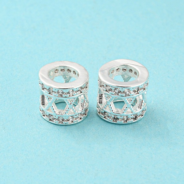 PandaHall Brass Micro Pave Cubic Zirconia European Beads, Large Hole Beads, Long-Lasting Plated, Lead Free & Cadmium Free, Hollow Column...
PandaHall Brass Micro Pave Cubic Zirconia European Beads, Large Hole Beads, Long-Lasting Plated, Lead Free & Cadmium Free, Hollow Column...