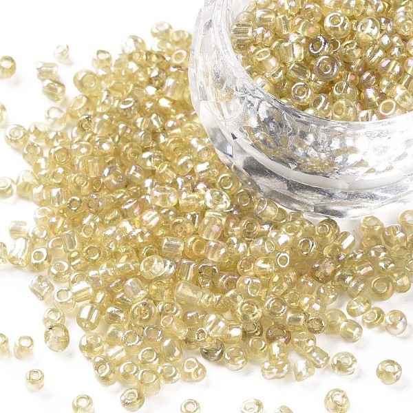 PandaHall 8/0 Round Glass Seed Beads, Transparent Colours Rainbow, Round Hole, Pale Goldenrod, 8/0, 3mm, Hole: 1mm, about 1111pcs/50g...
PandaHall 8/0 Round Glass Seed Beads, Transparent Colours Rainbow, Round Hole, Pale Goldenrod, 8/0, 3mm, Hole: 1mm, about 1111pcs/50g...