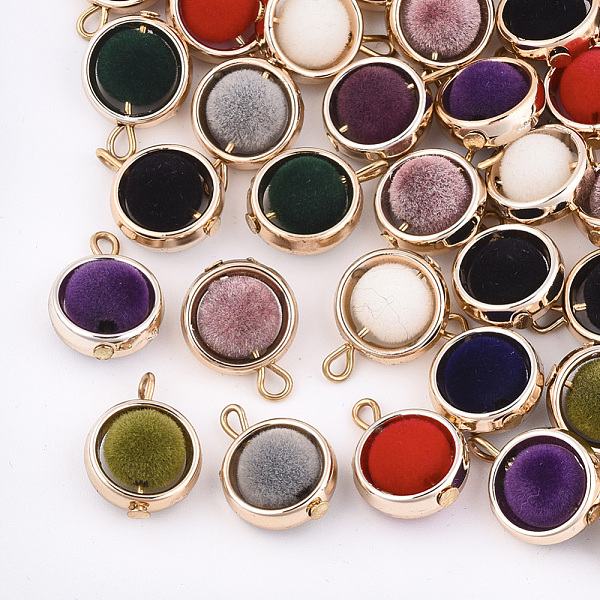 PandaHall UV Plating Acrylic Pendants, Flocky, Round, Light Gold, Mixed Color, 16~17x12x7.5mm, Hole: 1.4~1.8mm Acrylic Round Multicolor
PandaHall UV Plating Acrylic Pendants, Flocky, Round, Light Gold, Mixed Color, 16~17x12x7.5mm, Hole: 1.4~1.8mm Acrylic Round Multicolor