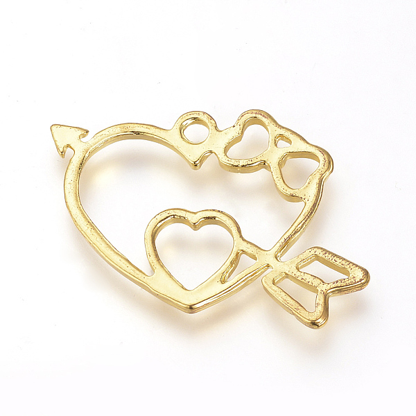 PandaHall Alloy Open Back Bezel Pendants, For DIY UV Resin, Epoxy Resin, Pressed Flower Jewelry, Heart and Arrow, Golden, 24.5x34x2mm, Hole...
PandaHall Alloy Open Back Bezel Pendants, For DIY UV Resin, Epoxy Resin, Pressed Flower Jewelry, Heart and Arrow, Golden, 24.5x34x2mm, Hole...