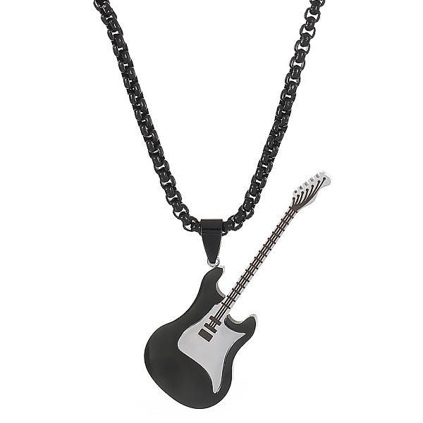 PandaHall Titanium Steel Pendant Necklaces, Guitar, Black, 23.62 inch(60cm) Titanium Steel Guitar
PandaHall Titanium Steel Pendant Necklaces, Guitar, Black, 23.62 inch(60cm) Titanium Steel Guitar