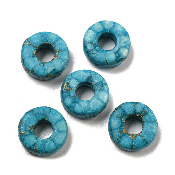 PandaHall Dyed Synthetic Turquoise Beads, Flat Round, Dark Turquoise, 14.5~25x4.5~7mm, Hole: 5mm Synthetic Turquoise Flat Round
PandaHall Dyed Synthetic Turquoise Beads, Flat Round, Dark Turquoise, 14.5~25x4.5~7mm, Hole: 5mm Synthetic Turquoise Flat Round