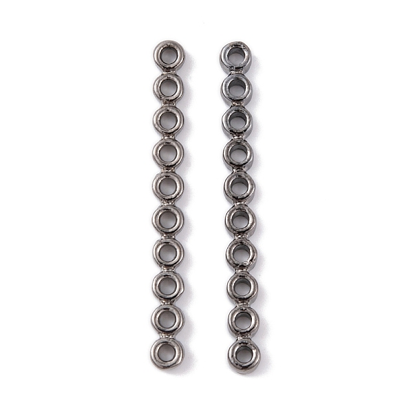 PandaHall Brass Multi-Strand Links, 10-Hole, Oval, Gunmetal, 44.5x4.5x2.5mm, Hole: 2mm Brass Oval
PandaHall Brass Multi-Strand Links, 10-Hole, Oval, Gunmetal, 44.5x4.5x2.5mm, Hole: 2mm Brass Oval
