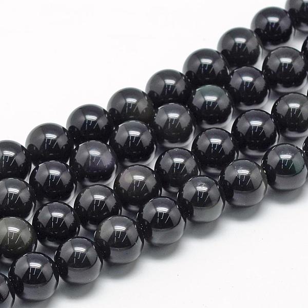 PandaHall Natural Obsidian Beads Strands, Round, 8~9mm, Hole: 1mm, about 45~48pcs/strand, 15.7 inch Obsidian Round
PandaHall Natural Obsidian Beads Strands, Round, 8~9mm, Hole: 1mm, about 45~48pcs/strand, 15.7 inch Obsidian Round