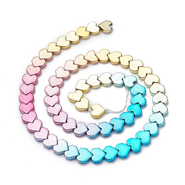 PandaHall Rainbow Color Electroplate Non-magnetic Synthetic Hematite Beads Strands, Heart, Multi-color Plated, 7x8x3mm, Hole: 0.8mm, about...
PandaHall Rainbow Color Electroplate Non-magnetic Synthetic Hematite Beads Strands, Heart, Multi-color Plated, 7x8x3mm, Hole: 0.8mm, about...