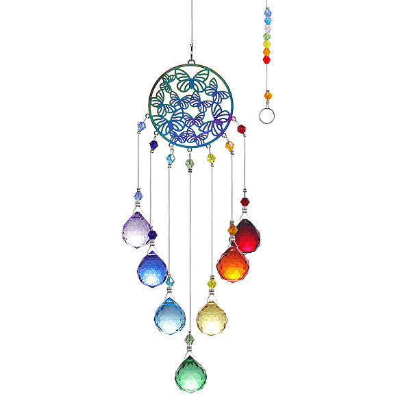 PandaHall Crystal Teardrop Glass Chandelier Suncatchers Prisms, Chakra Woven Net/Web with Feather Sun Catcher Hanging Butterfly Ornament...
PandaHall Crystal Teardrop Glass Chandelier Suncatchers Prisms, Chakra Woven Net/Web with Feather Sun Catcher Hanging Butterfly Ornament...