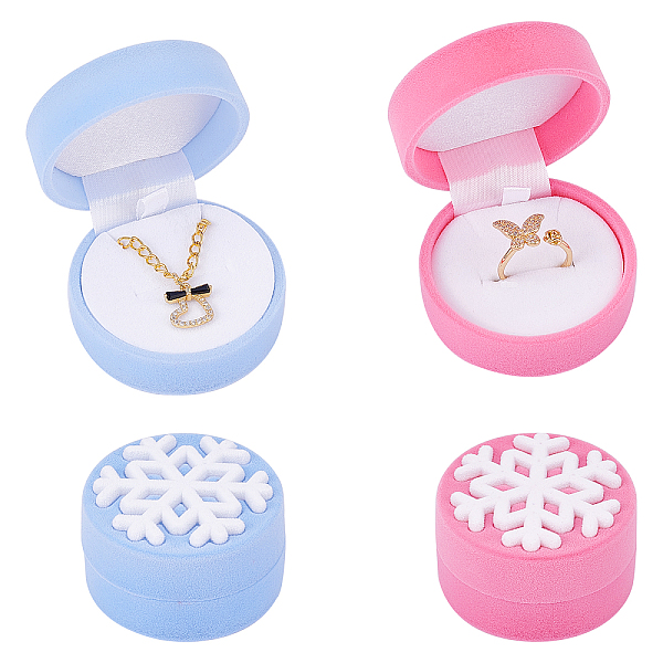PandaHall CHGCRAFT 4Pcs 2 Colors Velvet Jewelry Packing Boxes, Flat Round with Snowflake Pattern, Mixed Color, 5.4x3.25cm, 2pcs/color Velvet..., Multicolor
PandaHall CHGCRAFT 4Pcs 2 Colors Velvet Jewelry Packing Boxes, Flat Round with Snowflake Pattern, Mixed Color, 5.4x3.25cm, 2pcs/color Velvet..., Multicolor