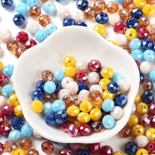 PandaHall Glass Beads, Faceted, Rondelle, Mixed Color, 8x6mm, Hole: 1mm, about 1210pcs/500g Glass Rondelle Multicolor
PandaHall Glass Beads, Faceted, Rondelle, Mixed Color, 8x6mm, Hole: 1mm, about 1210pcs/500g Glass Rondelle Multicolor