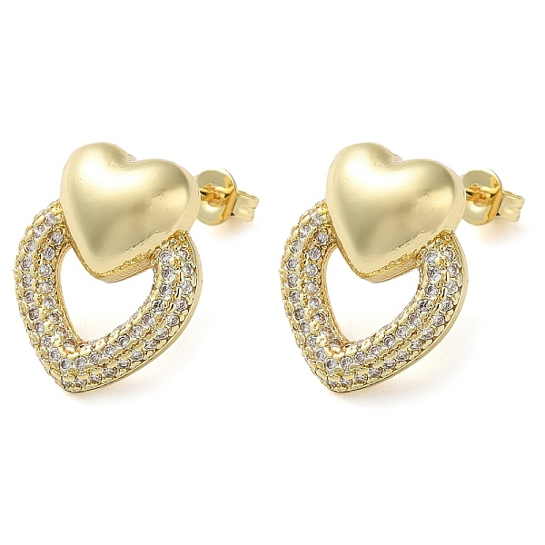PandaHall Heart Brass Micro Pave Clear Cubic Zirconia Stud Earrings, Long-Lasting Plated, Lead Free & Cadmium Free, Real 18K Gold Plated...
PandaHall Heart Brass Micro Pave Clear Cubic Zirconia Stud Earrings, Long-Lasting Plated, Lead Free & Cadmium Free, Real 18K Gold Plated...