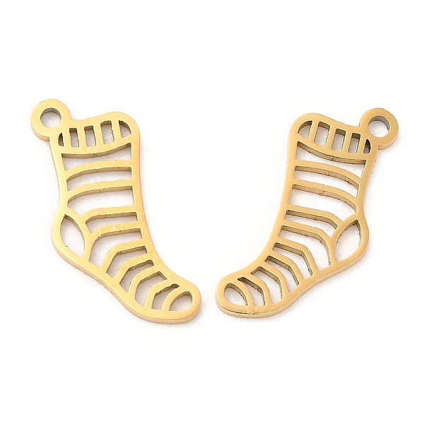 PandaHall Ion Plating(IP) 316L Surgical Stainless Steel Pendants, Laser Cut, Stockings Charm, Real 18K Gold Plated, 18x8x1mm, Hole: 1.4mm...
PandaHall Ion Plating(IP) 316L Surgical Stainless Steel Pendants, Laser Cut, Stockings Charm, Real 18K Gold Plated, 18x8x1mm, Hole: 1.4mm...