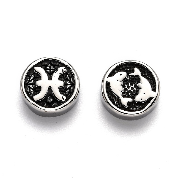 PandaHall 304 Stainless Steel Beads, Flat Round with Twelve Constellations, Antique Silver, Pisces, 10x4mm, Hole: 1.8mm 304 Stainless Steel...
PandaHall 304 Stainless Steel Beads, Flat Round with Twelve Constellations, Antique Silver, Pisces, 10x4mm, Hole: 1.8mm 304 Stainless Steel...