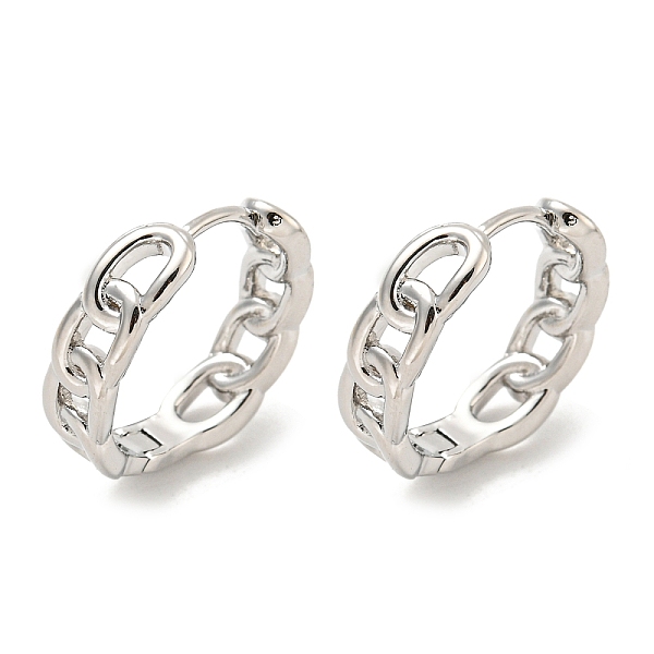 PandaHall Chain-Shaped Brass Hoop Earrings, Real Platinum Plated, 17x5mm Brass Others
PandaHall Chain-Shaped Brass Hoop Earrings, Real Platinum Plated, 17x5mm Brass Others