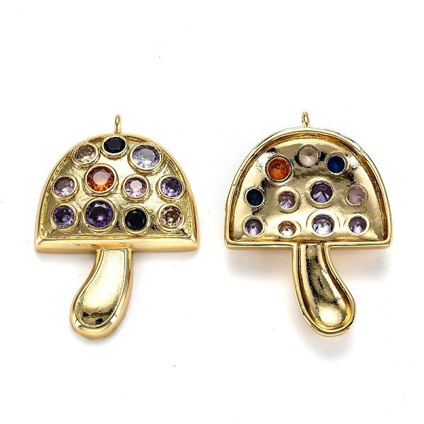 PandaHall Autumn Theme Brass Micro Pave Cubic Zirconia Pendants, Long-Lasting Plated, Mushroom, Real 18K Gold Plated, 42x29x6.5mm, Hole: 2mm..., Multicolor
PandaHall Autumn Theme Brass Micro Pave Cubic Zirconia Pendants, Long-Lasting Plated, Mushroom, Real 18K Gold Plated, 42x29x6.5mm, Hole: 2mm..., Multicolor