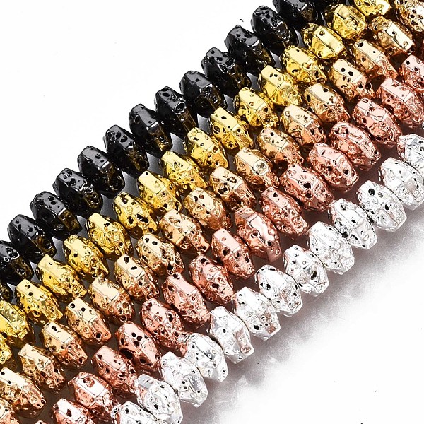 PandaHall Electroplated Natural Lava Rock Beads Strands, Hexagon, Bumpy, Mixed Color, 6.5x7.5x4mm, Hole: 1.2mm, about 105pcs/strand, 15.75...
PandaHall Electroplated Natural Lava Rock Beads Strands, Hexagon, Bumpy, Mixed Color, 6.5x7.5x4mm, Hole: 1.2mm, about 105pcs/strand, 15.75...