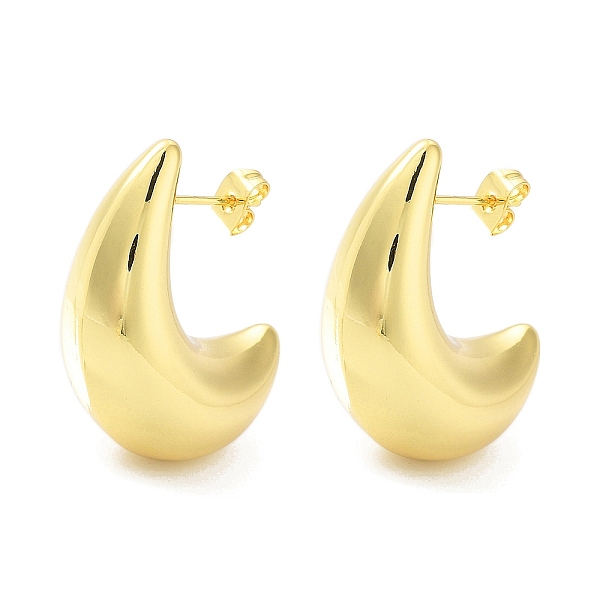 PandaHall Brass Stud Earrings, Half Hoop Earrings, Real 18K Gold Plated, 32x13mm Brass
PandaHall Brass Stud Earrings, Half Hoop Earrings, Real 18K Gold Plated, 32x13mm Brass