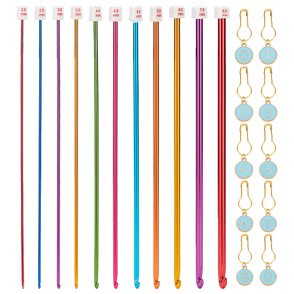 PandaHall 21 Pcs Tunisian Crochet Hooks Set, 10.5 Inch Long Metal Crochet Hooks Multicolor Afghan Crochet Needles with Number Locking...
PandaHall 21 Pcs Tunisian Crochet Hooks Set, 10.5 Inch Long Metal Crochet Hooks Multicolor Afghan Crochet Needles with Number Locking...