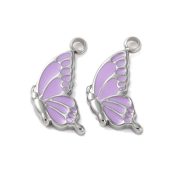 PandaHall 304 Stainless Steel with Enamel Charms, Butterfly Charm, Stainless Steel Color, Medium Orchid, 14.5x9x2mm, Hole: 1.6mm Stainless...
PandaHall 304 Stainless Steel with Enamel Charms, Butterfly Charm, Stainless Steel Color, Medium Orchid, 14.5x9x2mm, Hole: 1.6mm Stainless...