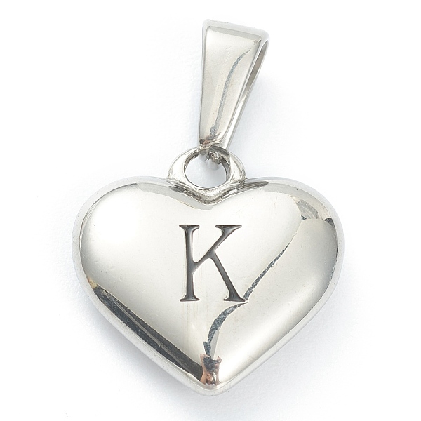 PandaHall 304 Stainless Steel Pendants, Heart with Black Letter, Stainless Steel Color, Letter.K, 16x16x4.5mm, Hole: 7x3mm 304 Stainless...
PandaHall 304 Stainless Steel Pendants, Heart with Black Letter, Stainless Steel Color, Letter.K, 16x16x4.5mm, Hole: 7x3mm 304 Stainless...