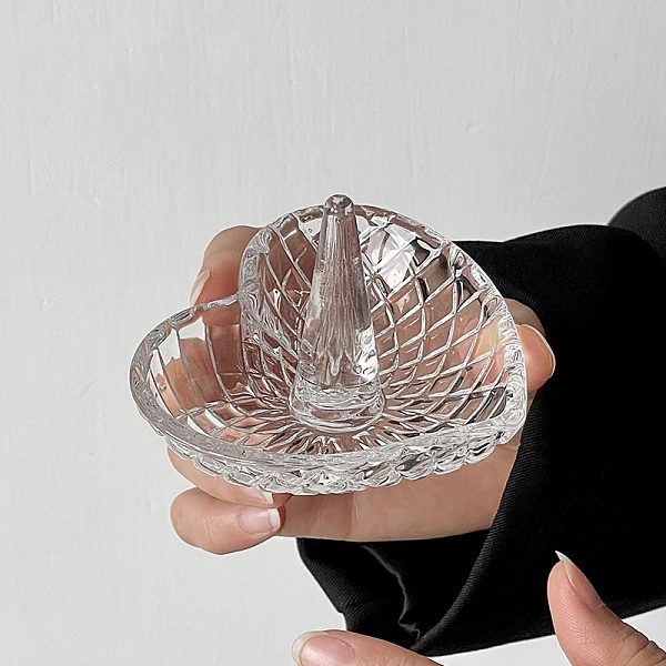 PandaHall Glass Jewelry Ring Holder Dish, Vintage Decorative Display Plate for Necklaces and Rings, Heart, 8.8x10x7cm Glass Heart Clear
PandaHall Glass Jewelry Ring Holder Dish, Vintage Decorative Display Plate for Necklaces and Rings, Heart, 8.8x10x7cm Glass Heart Clear