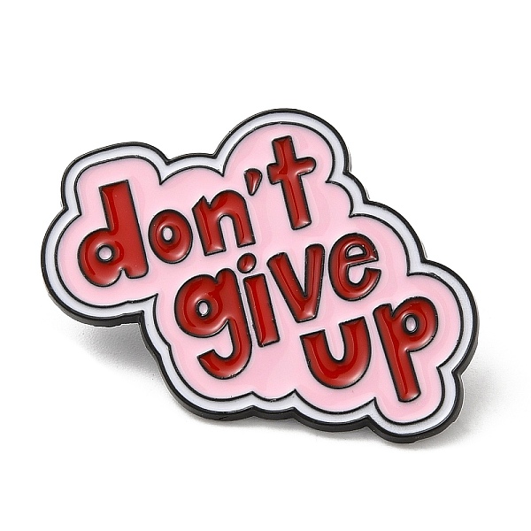PandaHall Alloy Enamel Pins, Word Don't Give Up Brooches, Electrophoresis Black, FireBrick, 29.5x33x1.5mm Alloy+Enamel Word Red
PandaHall Alloy Enamel Pins, Word Don't Give Up Brooches, Electrophoresis Black, FireBrick, 29.5x33x1.5mm Alloy+Enamel Word Red