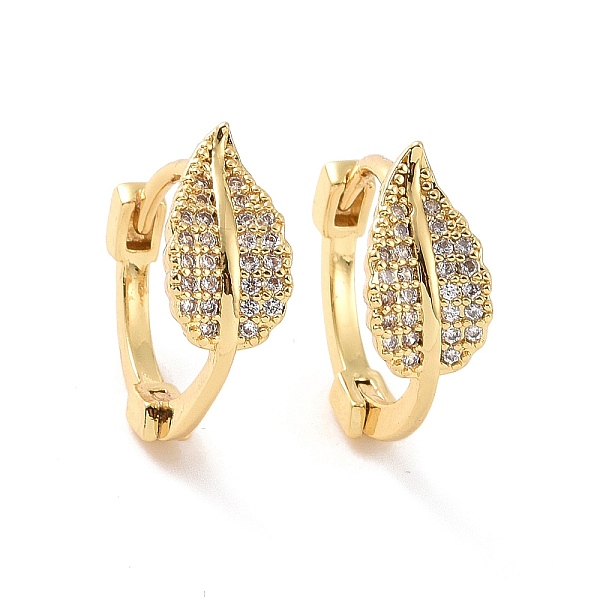 PandaHall Clear Cubic Zirconia Aspen Leaf Hoop Earrings, Brass Jewelry for Women, Real 18K Gold Plated, 14.5x6.5x15mm, Pin: 0.8mm Cubic...
PandaHall Clear Cubic Zirconia Aspen Leaf Hoop Earrings, Brass Jewelry for Women, Real 18K Gold Plated, 14.5x6.5x15mm, Pin: 0.8mm Cubic...