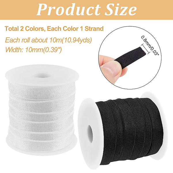 PandaHall 2 Roll Flat Elastic Band, 10mm Width Elastic Shoulder Strap Bra Strap Elastic Trim Elastic Cord Roll for DIY Shoulder Bra Clothes..., Multicolor
PandaHall 2 Roll Flat Elastic Band, 10mm Width Elastic Shoulder Strap Bra Strap Elastic Trim Elastic Cord Roll for DIY Shoulder Bra Clothes..., Multicolor