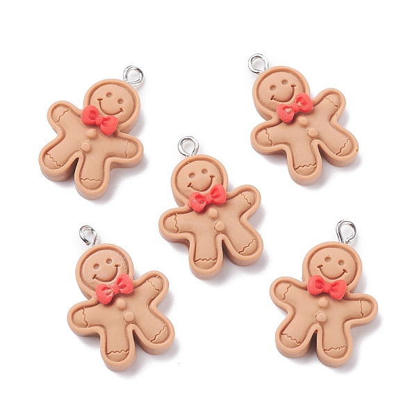 PandaHall Opaque Resin Pendants, with Platinum Tone Iron Loops, Christmas Theme, Gingerbread Man, BurlyWood, 27.5x19.5x6.5mm, Hole: 2mm..., Orange
PandaHall Opaque Resin Pendants, with Platinum Tone Iron Loops, Christmas Theme, Gingerbread Man, BurlyWood, 27.5x19.5x6.5mm, Hole: 2mm..., Orange