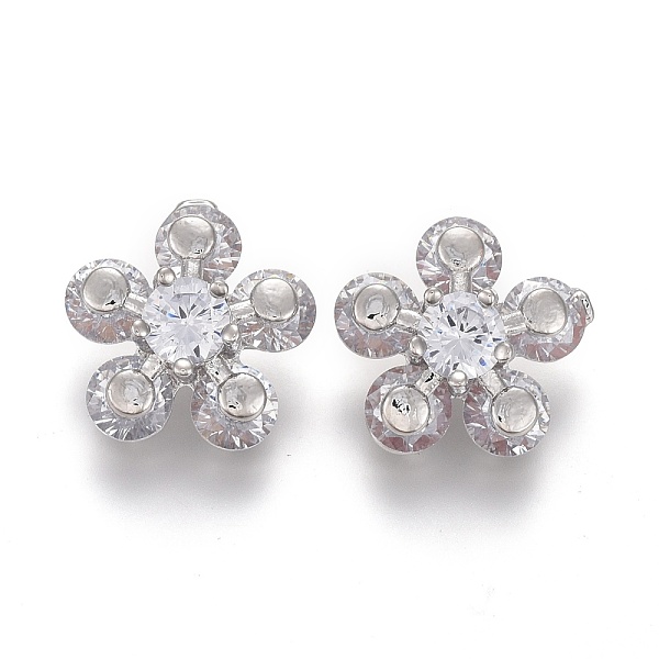 PandaHall Brass Micro Pave Clear Cubic Zirconia Shank Buttons, Flower, Platinum, 14x9mm, Hole: 3mm Brass Flower Clear
PandaHall Brass Micro Pave Clear Cubic Zirconia Shank Buttons, Flower, Platinum, 14x9mm, Hole: 3mm Brass Flower Clear