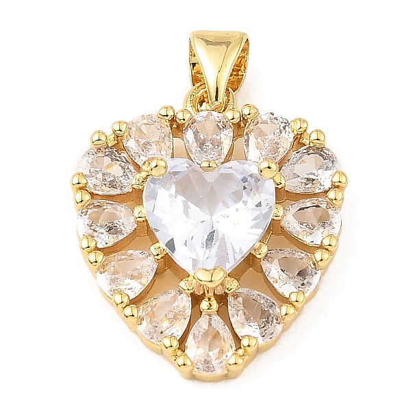 PandaHall Real 18K Gold Rack Plating Brass Micro Pave Cubic Zirconia Pendants, Long-Lasting Plated, Cadmium Free & Lead Free, Heart Charms..., Clear
PandaHall Real 18K Gold Rack Plating Brass Micro Pave Cubic Zirconia Pendants, Long-Lasting Plated, Cadmium Free & Lead Free, Heart Charms..., Clear
