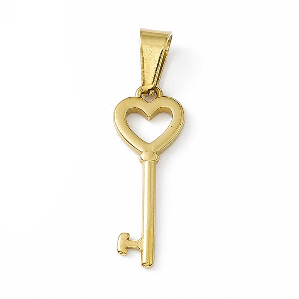 PandaHall Vacuum Plating 304 Stainless Steel Pendants, Heart Shaped Key Charms, Golden, 24x9x2mm, Hole: 7.5x3.5mm 304 Stainless Steel Key
PandaHall Vacuum Plating 304 Stainless Steel Pendants, Heart Shaped Key Charms, Golden, 24x9x2mm, Hole: 7.5x3.5mm 304 Stainless Steel Key