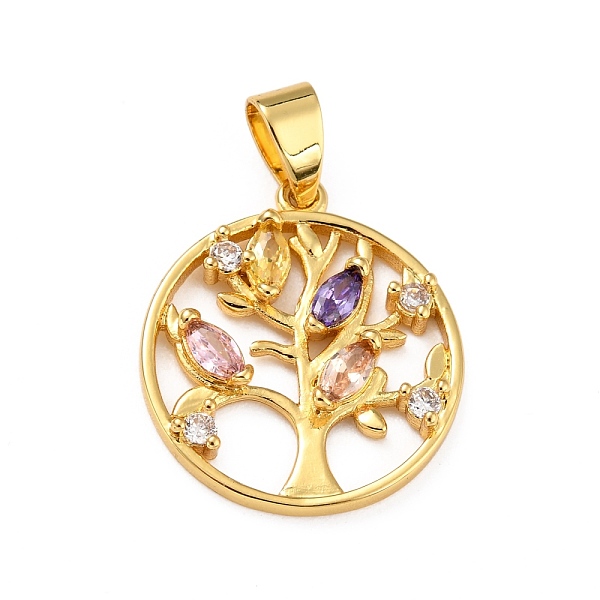 PandaHall Brass Micro Pave Colorful Cubic Zirconia Pendants, Flat Round with Tree, Real 18K Gold Plated, 22.5x19.5x3mm, Hole: 6x3mm...
PandaHall Brass Micro Pave Colorful Cubic Zirconia Pendants, Flat Round with Tree, Real 18K Gold Plated, 22.5x19.5x3mm, Hole: 6x3mm...