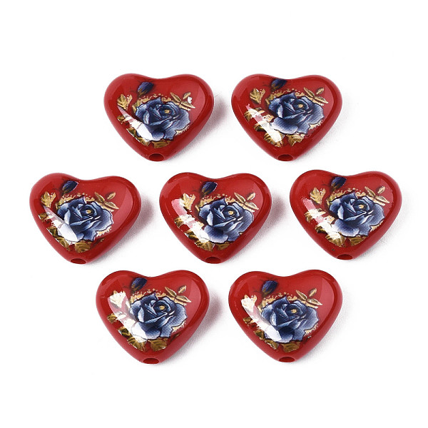 PandaHall Flower Printed Opaque Acrylic Heart Beads, FireBrick, 16x19x8mm, Hole: 2mm Acrylic Heart Red
PandaHall Flower Printed Opaque Acrylic Heart Beads, FireBrick, 16x19x8mm, Hole: 2mm Acrylic Heart Red