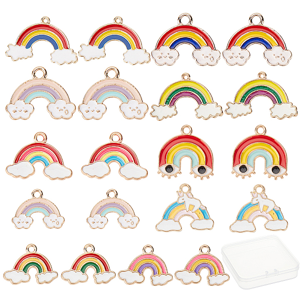PandaHall SUNNYCLUE Alloy Pendants, with Enamel, Rainbow, Light Gold, Mixed Color, 40pcs/box Alloy+Enamel Rainbow Multicolor
PandaHall SUNNYCLUE Alloy Pendants, with Enamel, Rainbow, Light Gold, Mixed Color, 40pcs/box Alloy+Enamel Rainbow Multicolor
