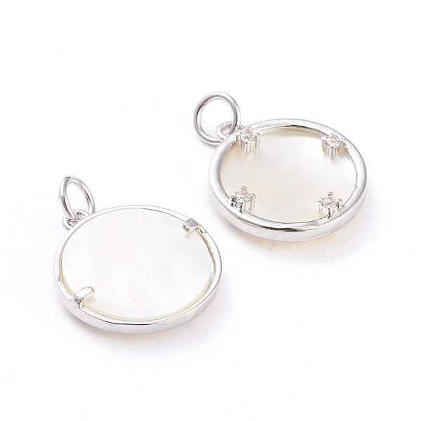 PandaHall Brass Micro Pave Clear Cubic Zirconia Pendants, with Jump Rings and Natural Shell, Long-Lasting Plated, Flat Round, Platinum...
PandaHall Brass Micro Pave Clear Cubic Zirconia Pendants, with Jump Rings and Natural Shell, Long-Lasting Plated, Flat Round, Platinum...