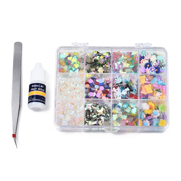 PandaHall Nail Art Sets, with Resin Cabochons, with Nail Glue and Tweezers, Mixed Shapes, Mixed Color, 135x9.5x5mm Resin Mixed Shapes..., Multicolor
PandaHall Nail Art Sets, with Resin Cabochons, with Nail Glue and Tweezers, Mixed Shapes, Mixed Color, 135x9.5x5mm Resin Mixed Shapes..., Multicolor