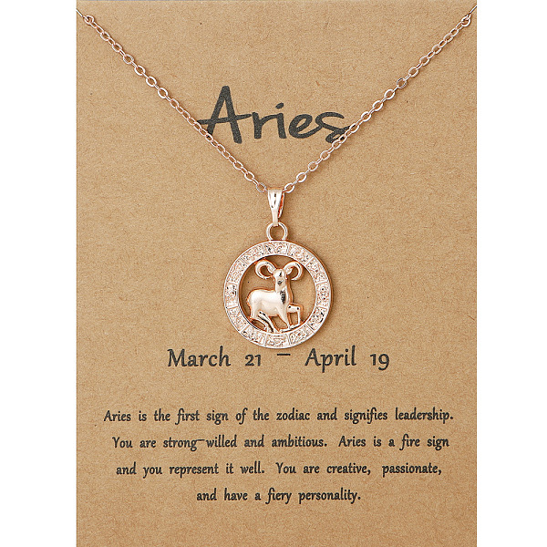 PandaHall Alloy Constellation Pendant Necklaces, Golden, Aries, 17.13 inch(43.5cm) Alloy Aries
PandaHall Alloy Constellation Pendant Necklaces, Golden, Aries, 17.13 inch(43.5cm) Alloy Aries