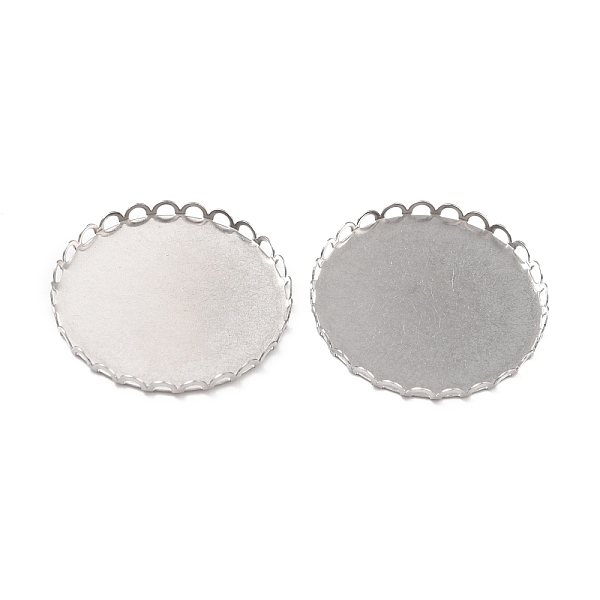 PandaHall 316 Surgical Stainless Steel Cabochon Tray Settings, Lace Edge Bezel Cups, Flat Round, Stainless Steel Color, 31x2.5mm 316...
PandaHall 316 Surgical Stainless Steel Cabochon Tray Settings, Lace Edge Bezel Cups, Flat Round, Stainless Steel Color, 31x2.5mm 316...