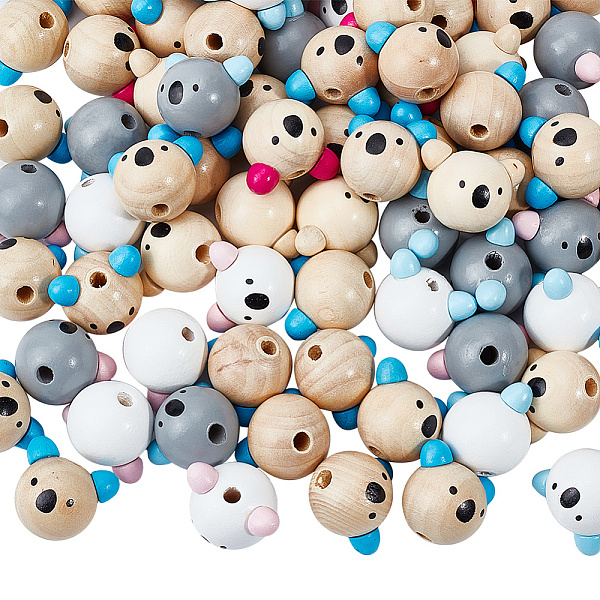 PandaHall Animal Theme Wood European Beads, Large Hole Beads, Mixed Color, Koala, 25x29.5x24mm, Hole: 5.5mm Wood Koala Multicolor
PandaHall Animal Theme Wood European Beads, Large Hole Beads, Mixed Color, Koala, 25x29.5x24mm, Hole: 5.5mm Wood Koala Multicolor