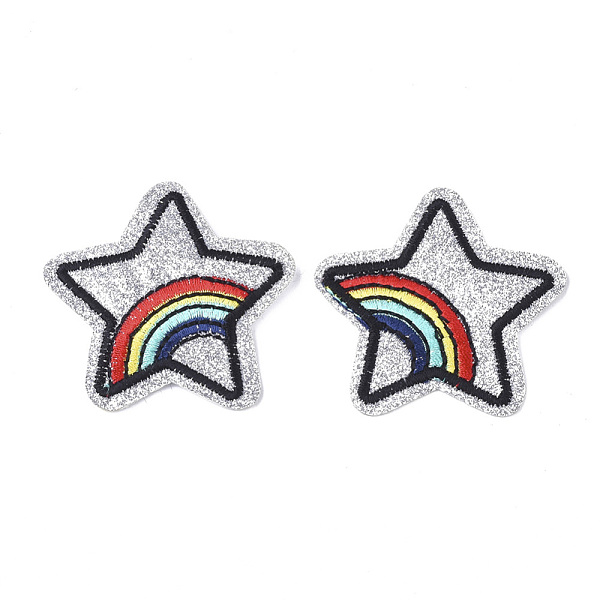 PandaHall Computerized Embroidery Cloth Iron On Patches, Costume Accessories, Appliques, Star with Rainbow, Silver, 47.5x50.5x1mm Cloth Star...
PandaHall Computerized Embroidery Cloth Iron On Patches, Costume Accessories, Appliques, Star with Rainbow, Silver, 47.5x50.5x1mm Cloth Star...