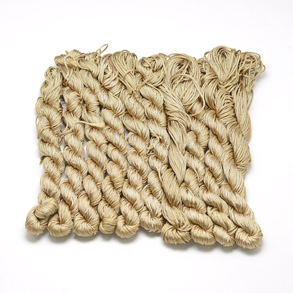 PandaHall Braided Polyester Cords, Camel, 1mm, about 28.43 yards(26m)/bundle, 10 bundles/bag Polyester Brown
PandaHall Braided Polyester Cords, Camel, 1mm, about 28.43 yards(26m)/bundle, 10 bundles/bag Polyester Brown