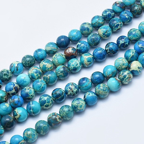 PandaHall Natural Imperial Jasper Beads Strands, Dyed, Round, Steel Blue, 8mm, Hole: 1mm, about 49pcs/strand, 15.7 inch Imperial Jasper...
PandaHall Natural Imperial Jasper Beads Strands, Dyed, Round, Steel Blue, 8mm, Hole: 1mm, about 49pcs/strand, 15.7 inch Imperial Jasper...