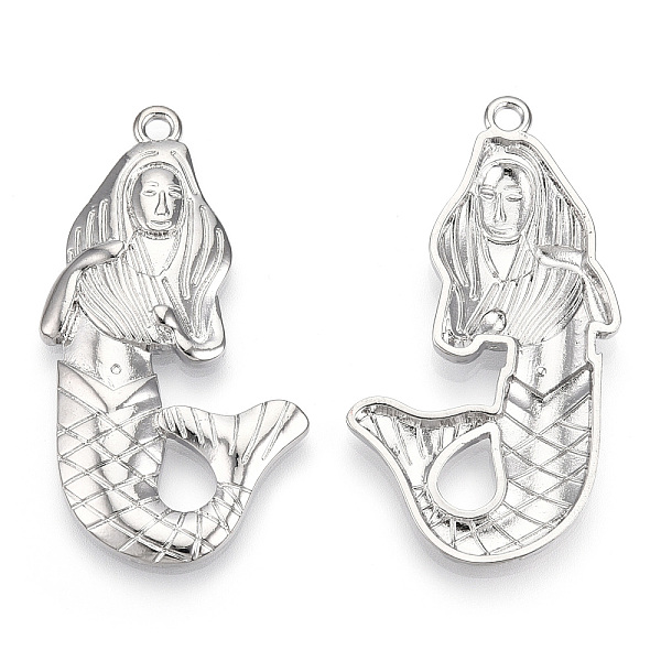 PandaHall Alloy Pendants, Cadmium Free & Lead Free, Mermaid Charms, Platinum, 49.5x27x3.5mm, Hole: 2.5mm Alloy Fish
PandaHall Alloy Pendants, Cadmium Free & Lead Free, Mermaid Charms, Platinum, 49.5x27x3.5mm, Hole: 2.5mm Alloy Fish
