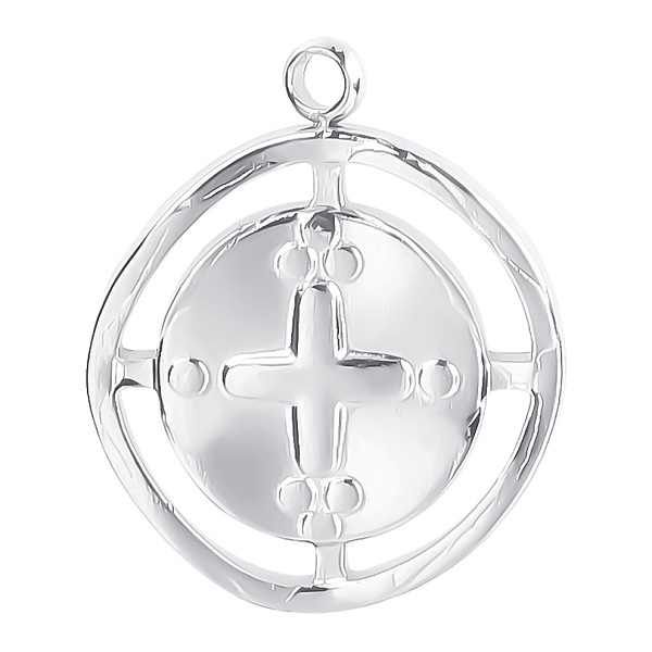 PandaHall Stainless Steel Pendants, Flat Round with Cross, Stainless Steel Color, 17x14mm, Hole: 1mm Stainless Steel Cross
PandaHall Stainless Steel Pendants, Flat Round with Cross, Stainless Steel Color, 17x14mm, Hole: 1mm Stainless Steel Cross