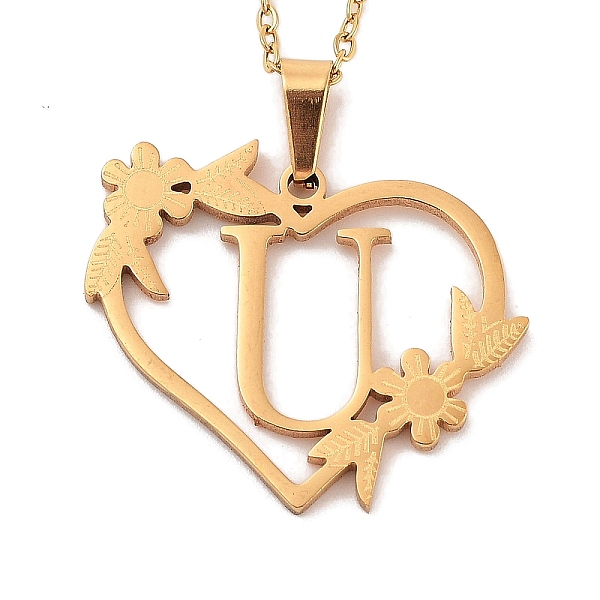 PandaHall Vacuum Plating 201 Stainless Steel Pendant Necklaces, Letter U, 12.28 inch(31.2cm) 201 Stainless Steel Letter U
PandaHall Vacuum Plating 201 Stainless Steel Pendant Necklaces, Letter U, 12.28 inch(31.2cm) 201 Stainless Steel Letter U