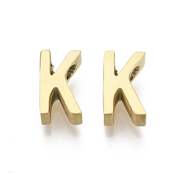 PandaHall 201 Stainless Steel Charms, Golden, Letter.K, 8x4.5x3mm, Hole: 1.6mm 201 Stainless Steel Letter K
PandaHall 201 Stainless Steel Charms, Golden, Letter.K, 8x4.5x3mm, Hole: 1.6mm 201 Stainless Steel Letter K