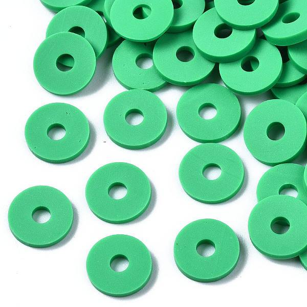 PandaHall Handmade Polymer Clay Beads, Disc/Flat Round, Heishi Beads, Spring Green, 8x0.5~1mm, Hole: 2mm, about 13000pcs/1000g Polymer Clay...
PandaHall Handmade Polymer Clay Beads, Disc/Flat Round, Heishi Beads, Spring Green, 8x0.5~1mm, Hole: 2mm, about 13000pcs/1000g Polymer Clay...